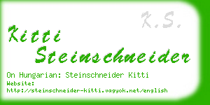 kitti steinschneider business card